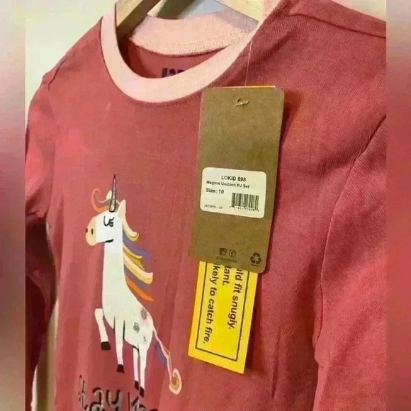 🆕 NWT! Lazy  One | Kids Unicorn Two Piece Pyjama | Size 10 - Picture 3 of 6